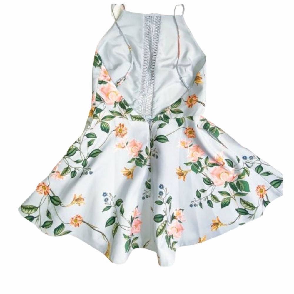 KEEPSAKE THE LABEL Do It Right Floral Printed Flowy Mini Dress size M - Picture 6 of 10